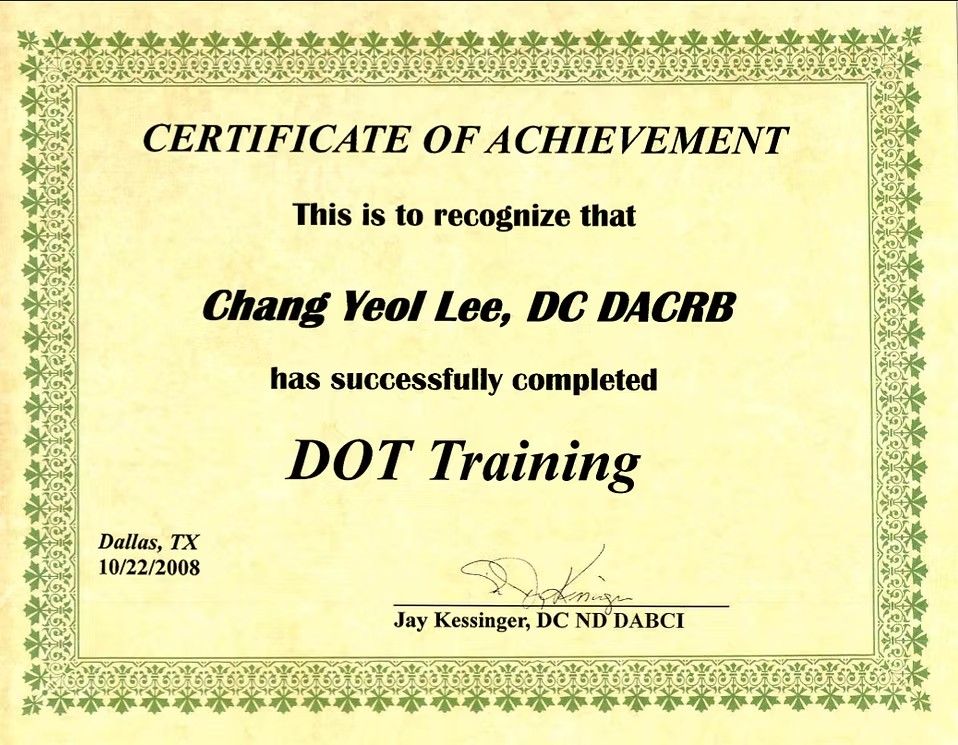 DOT Training Completion (2008)